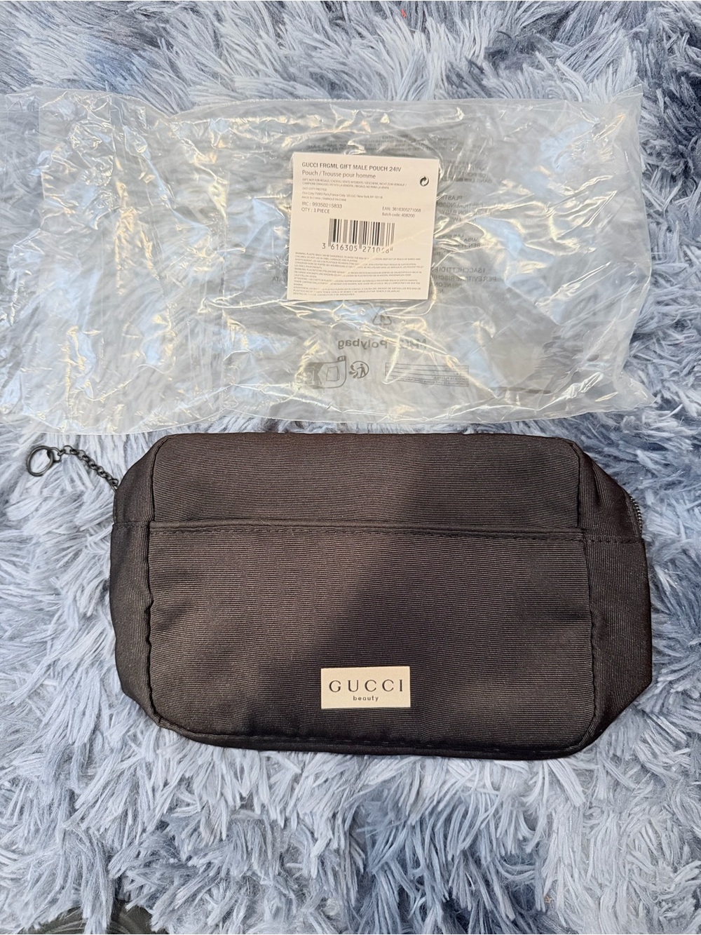 Gucci Beauty black Toiletry Pouch with front pocket